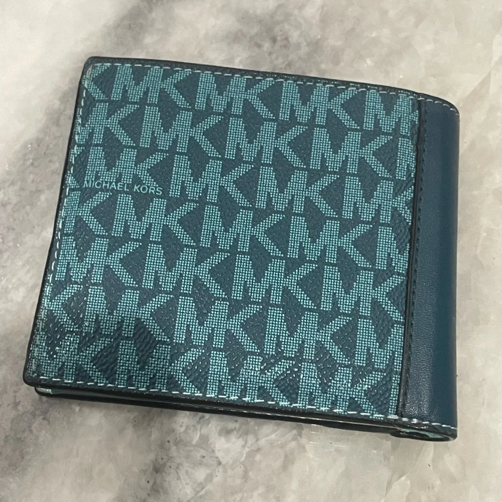 Michael Kors Blue Monogram Key Holder